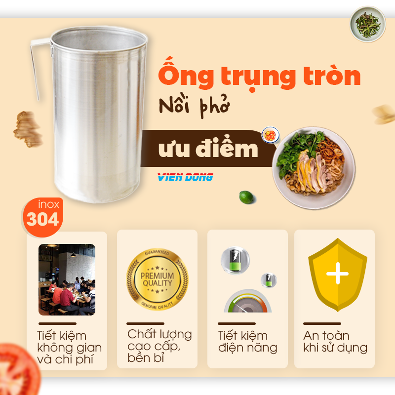 Ống trụng tròn nồi phở